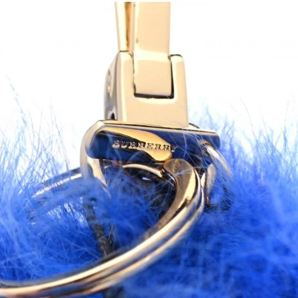 Burberry Vibrant Blue Furry Keychain/bag charm - Picture 4 of 5